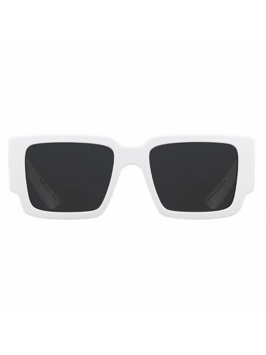 NEW PRADA Sunglasses White Silver Square 100% Authentic main image 4